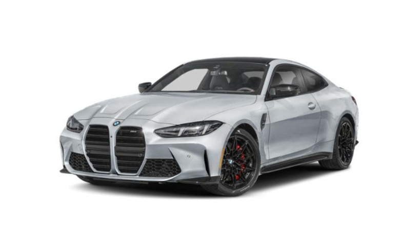 Gray 2026 BMW M4 on white background