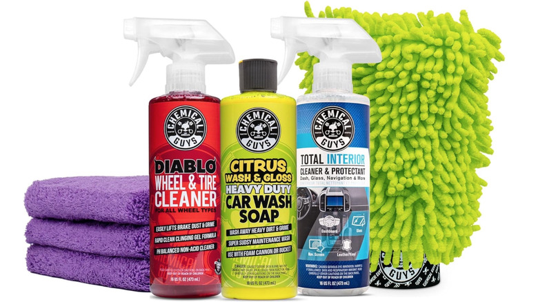 Chemical Guys Car Cleaning Kit on a white background