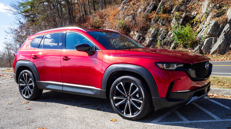 2024 Mazda CX-50 parked along mountain road