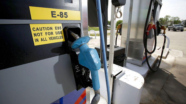 E85 fuel at a gas station in Wisconsin