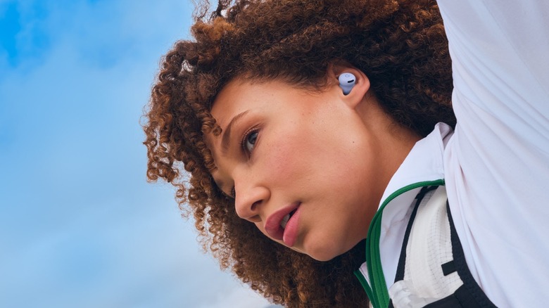 Person wearing the Google Pixel Buds 2a
