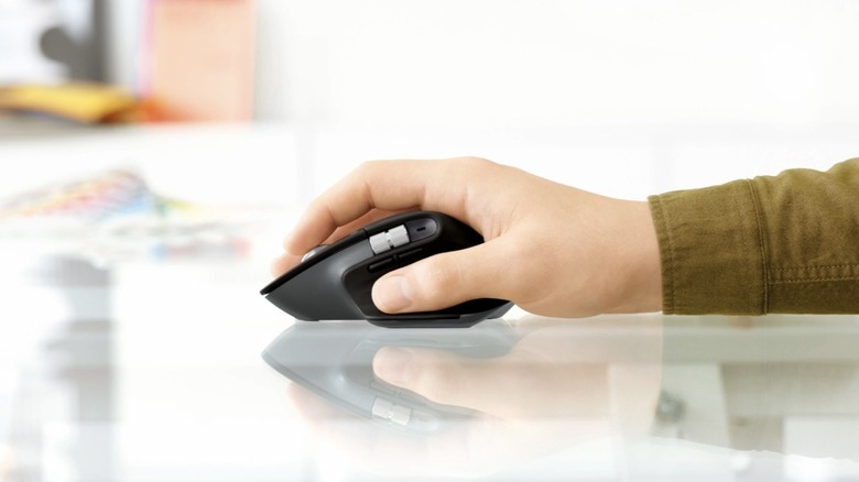 Person using the Logitech MX Master 3S Bluetooth Wireless Mouse