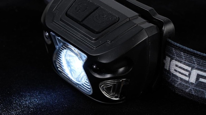 lighted up outdoor headlamp