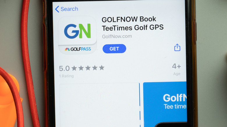 GolfNow app screens