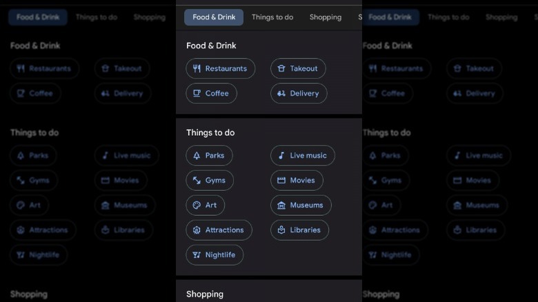 Google Maps nearby places