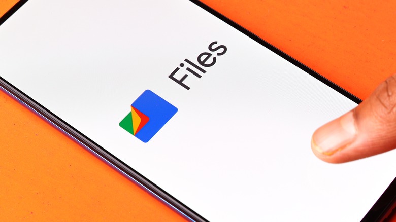 Smartphone with Google Files app