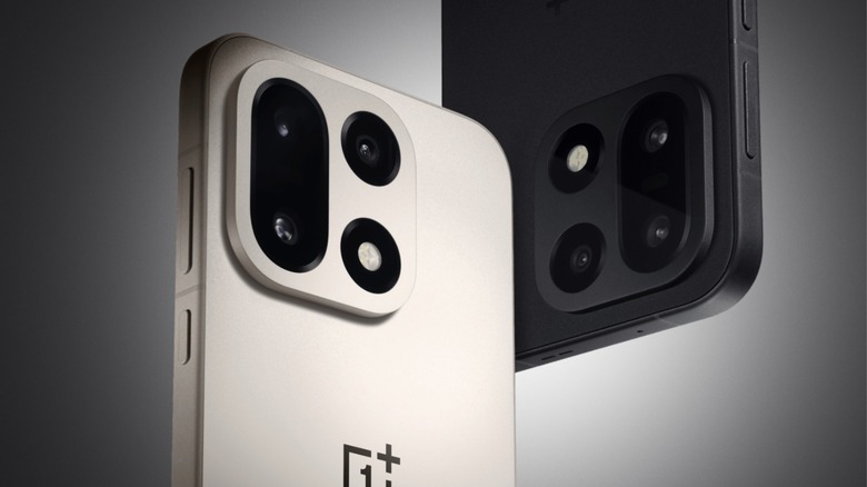 The OnePlus 15, with its camera array cleary visible