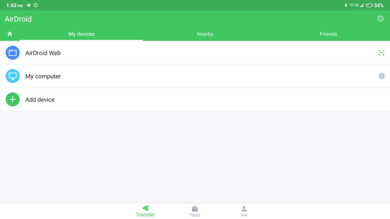 airdroid app homepage