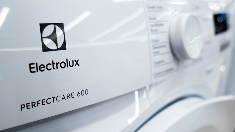 Closeup of an Electrolux washer