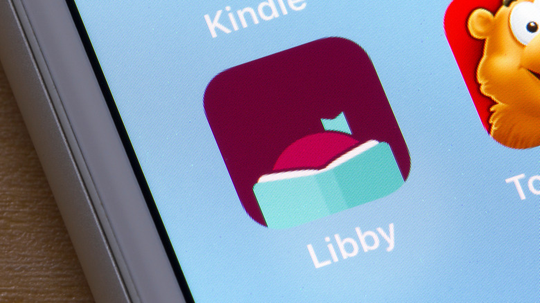 Libby app icon on iPhone