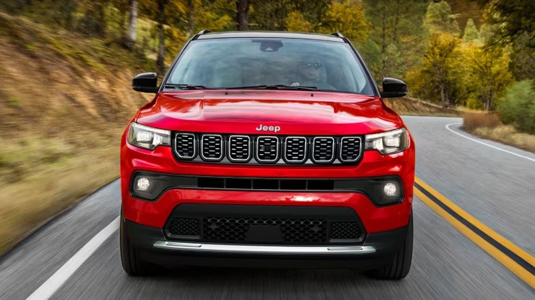 A red 2025 Jeep Compass