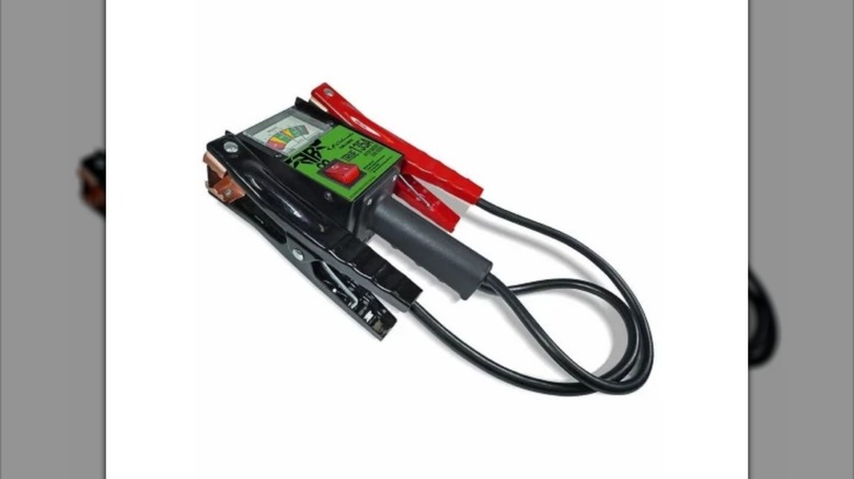 Farm and Ranch battery tester on a white background