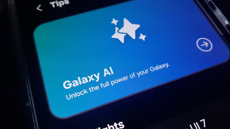 Galaxy AI options on a Samsung phone