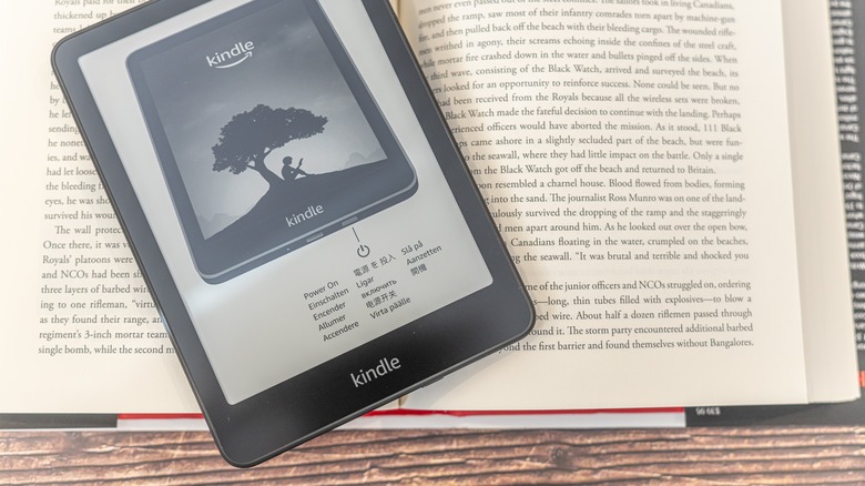 E-book with paper book