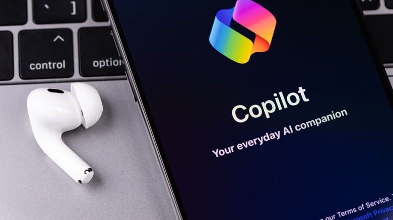 iPhone running the Microsoft Copilot app