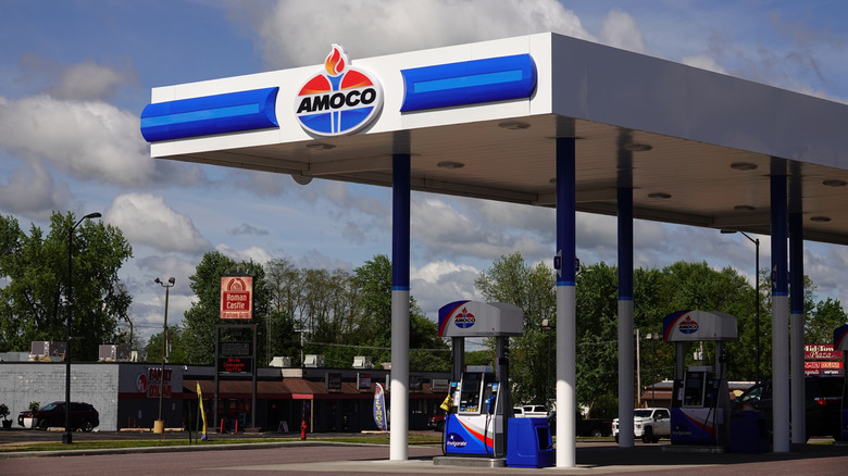 Amoco-branded gas station