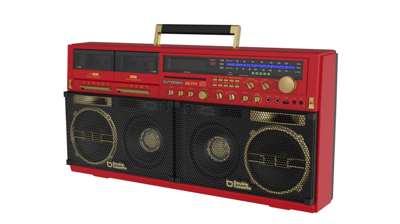 A red BB-777 boombox from Bumpboxx.