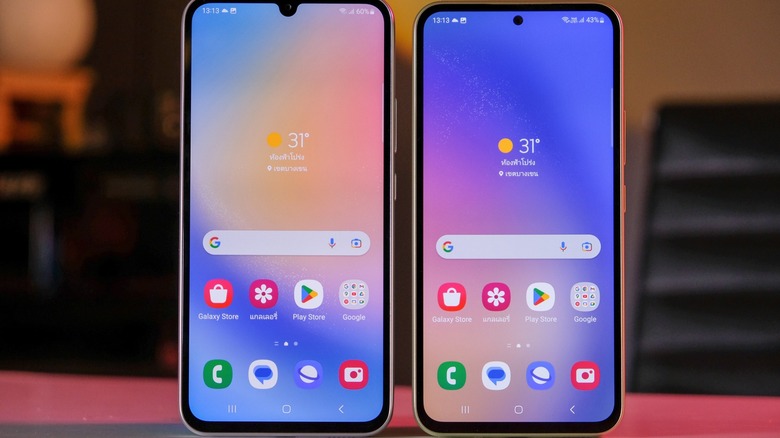 Samsung Galaxy A54 side-by-side comparison