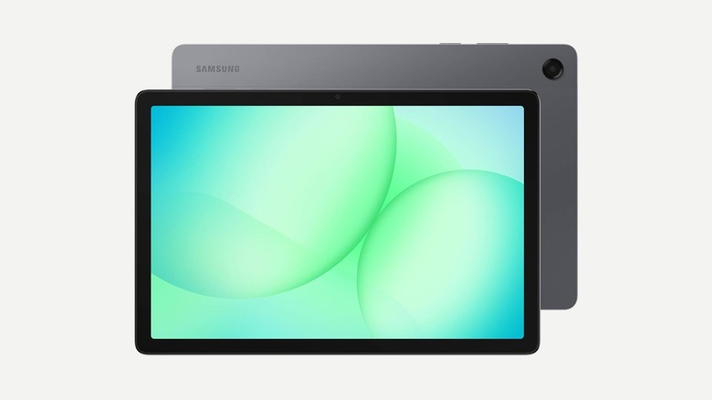 Samsung Galaxy Tab A11+ against a white background