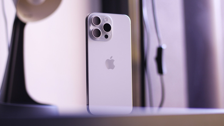 White iPhone on a desk