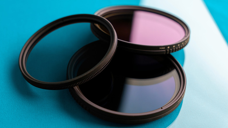 Different filters for a professional camera