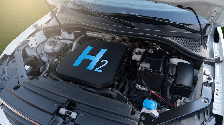 Car engine with an H2 notation