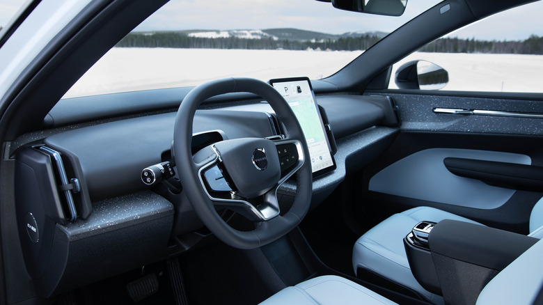 The minimalist interior of the Volvo EX30