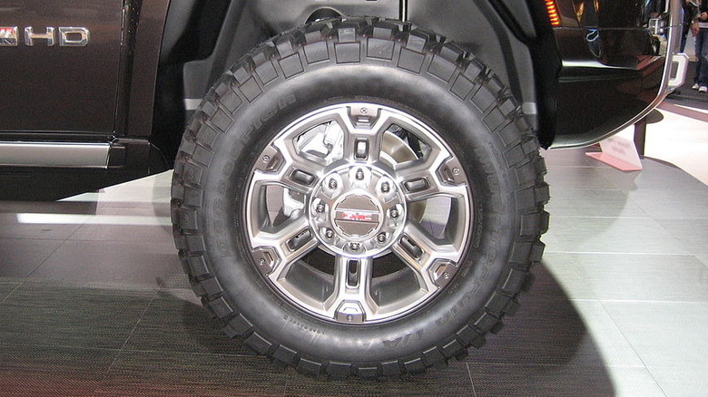 All-terrain tires on a truck
