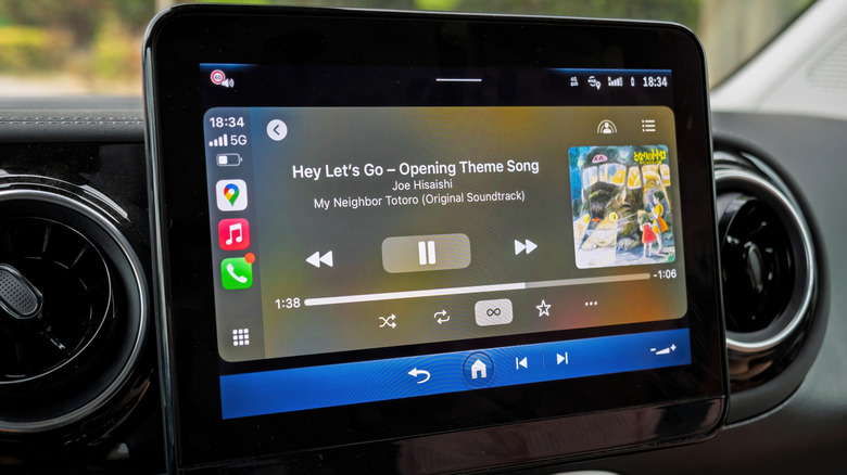 Music playing through CarPlay interface