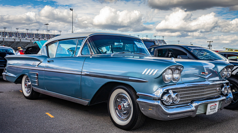 Blue 1958 Chevy Impala