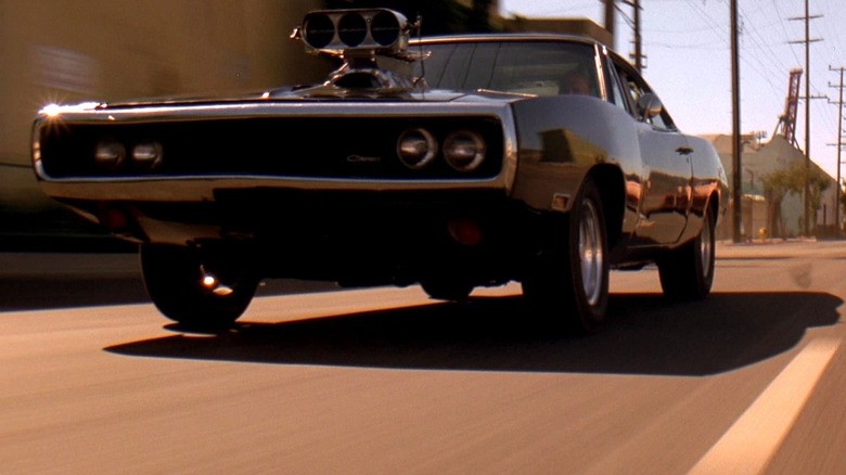 Dom Toretto driving the 1970 Dodge Charger R/T in The Fast and the Furious