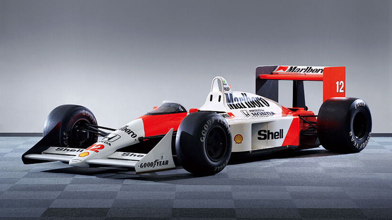A side on shot of the McLaren MP4/4