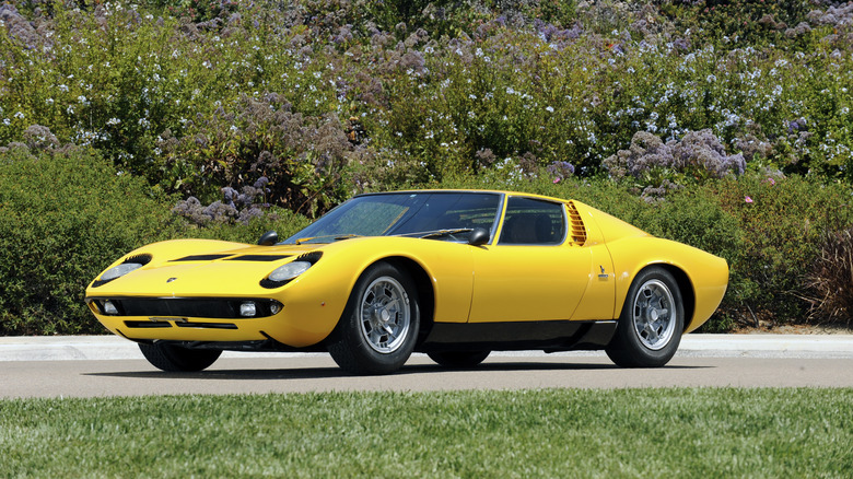 Lamborghini Miura parked field