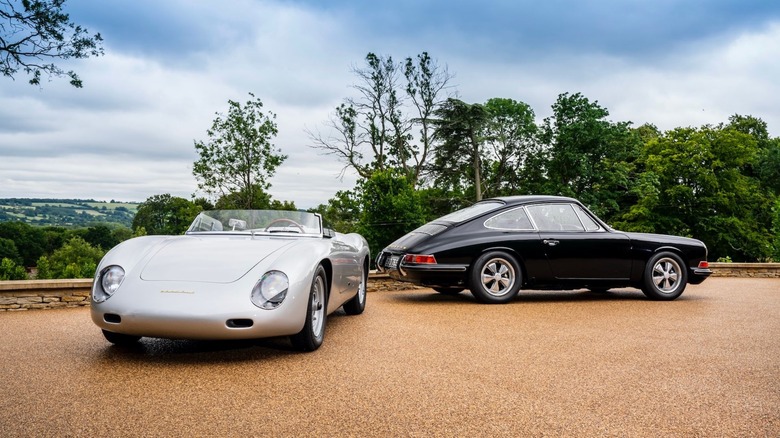 Porsche 356 Zagato convertible coupe parked
