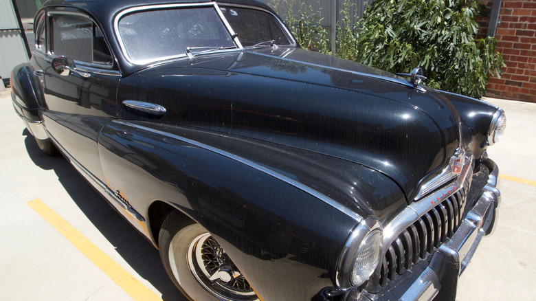 1947 Roadmaster sedan parked