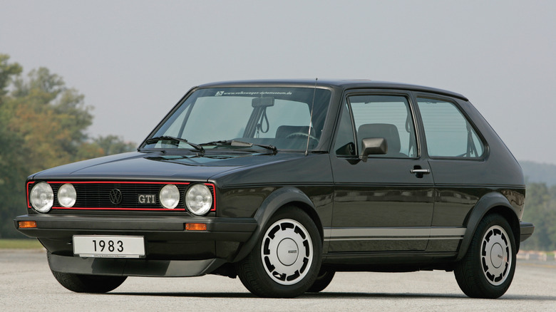 1983 Volkswagen Golf GTI, front-left 3/4 view