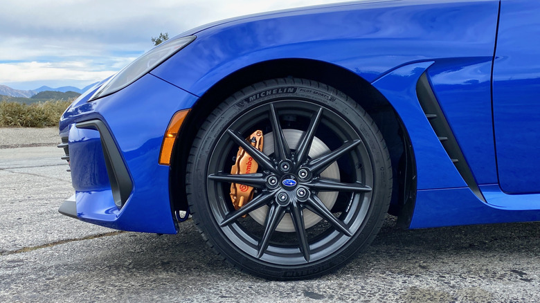 Subaru BRZ tS front wheel with Brembo Brakes