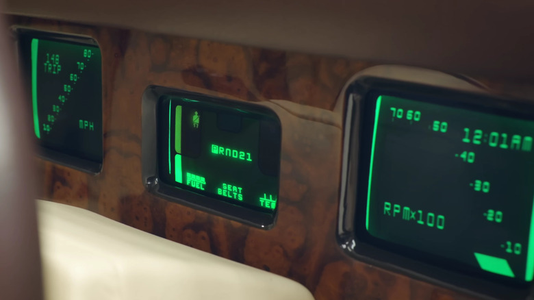 Aston Martin Lagonda Series 2 CRT digital dashboard displays
