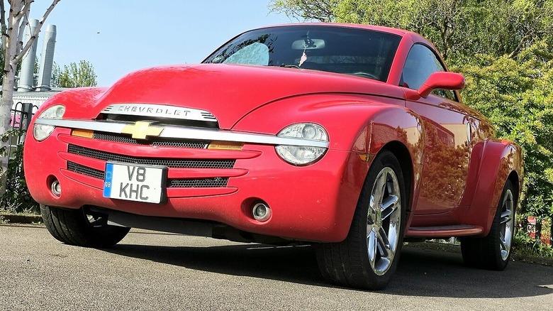 Red Chevy SSR front 3/4