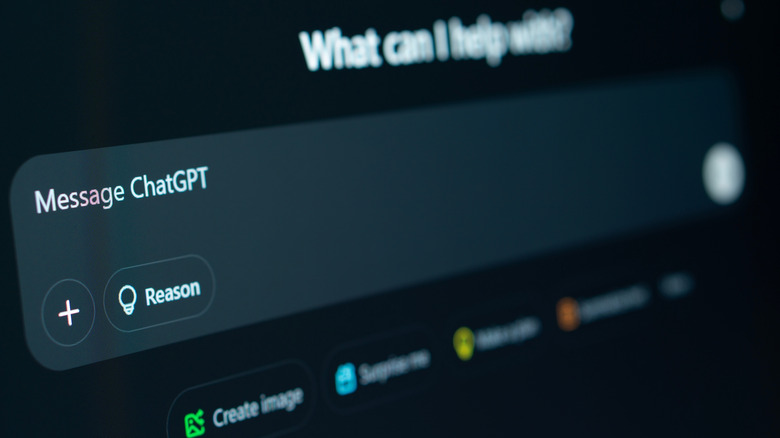 ChatGPT prompt box on a computer screen