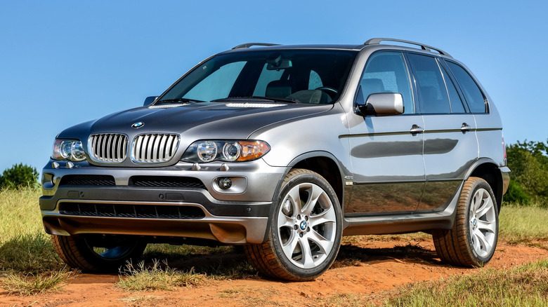 BMW X5 (E53) on a dirt trail