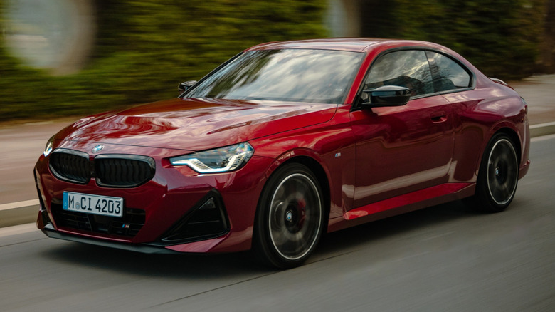 BMW 2-Series coupe on the road