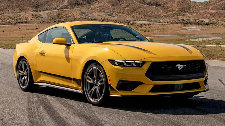 yellow 2024 Mustang EcoBoost Fastback