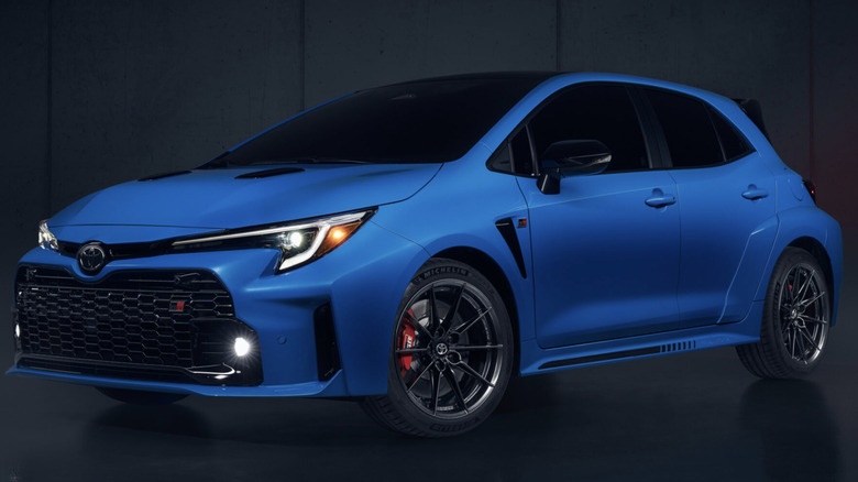 blue 2024 GR Corolla