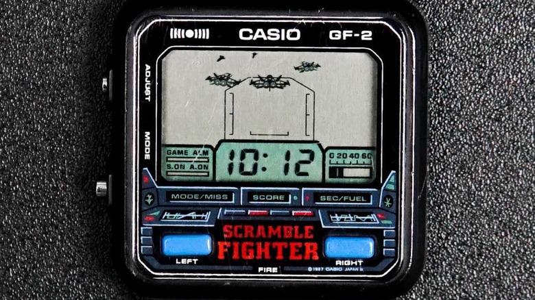 Casio Scramble Fighter on a dark background