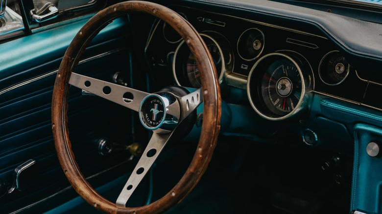 1966 Ford Mustang interior steering wheel