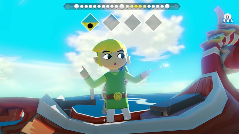 Link using the Wind Waker