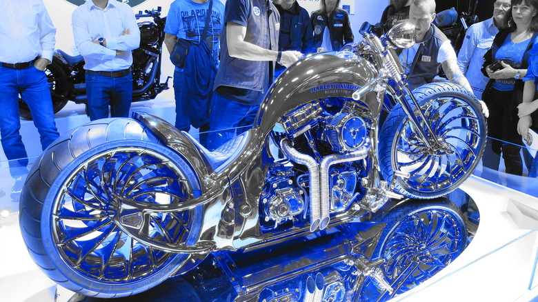 Harley-Davidson Butcherer Blue Motorcycle
