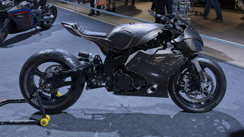 Custom Bike Honda CBR900RR Fireblade motorcycle on display at MP 24 Motorcycle fair at Messukeskus Helsinki