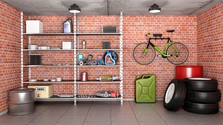 Picture showing tidg garage shelves